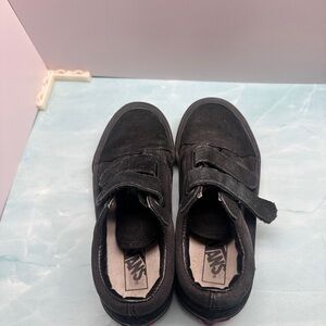 Vans, black double Velcro boys size 2 shoes